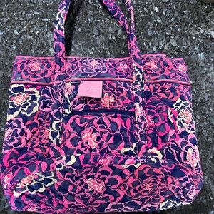 New Vera Bradley Pink and Purple Katalina tote bag